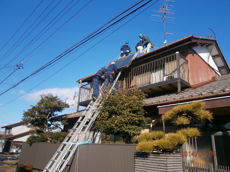 施工中の写真