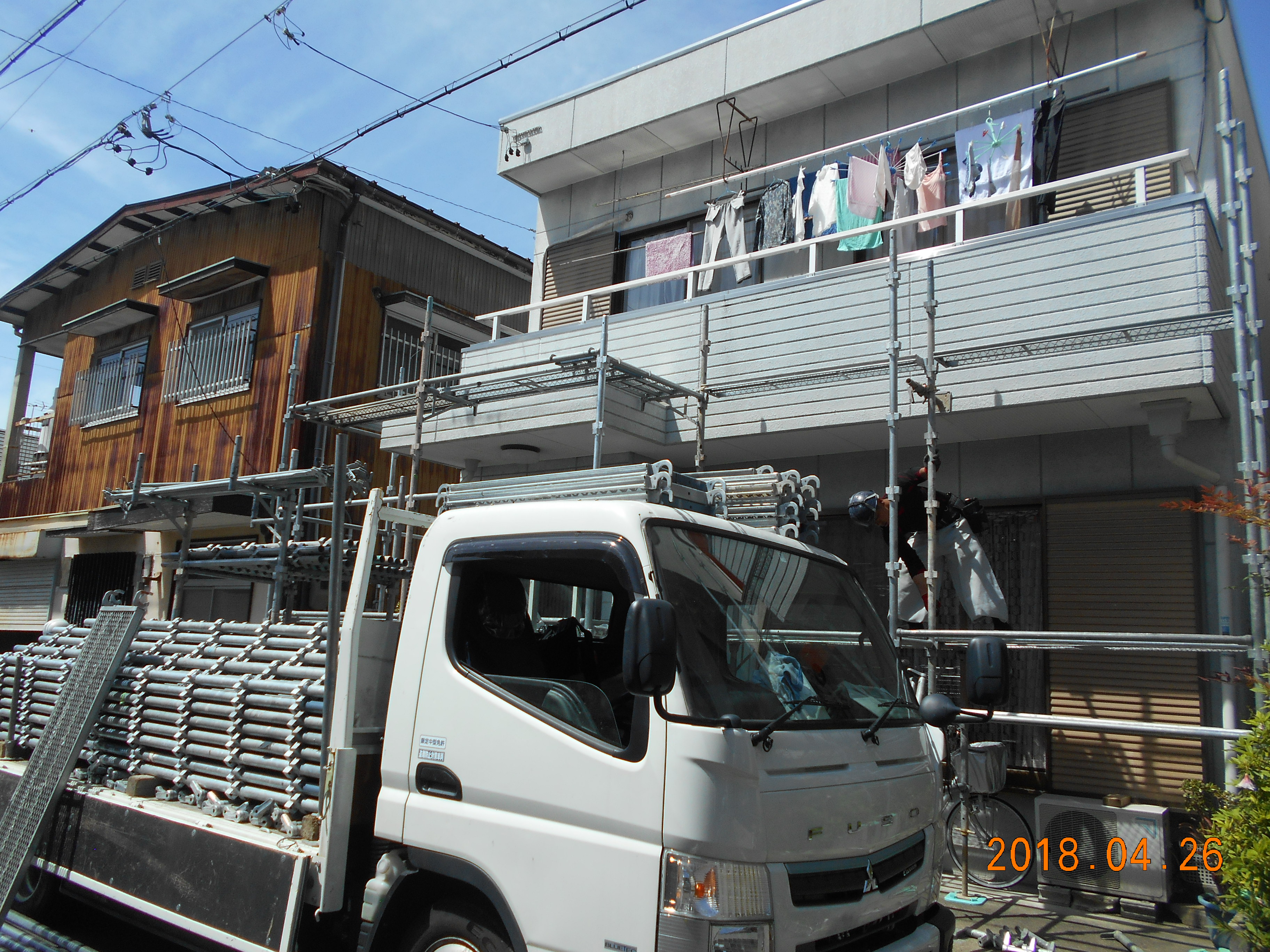 施工中の写真