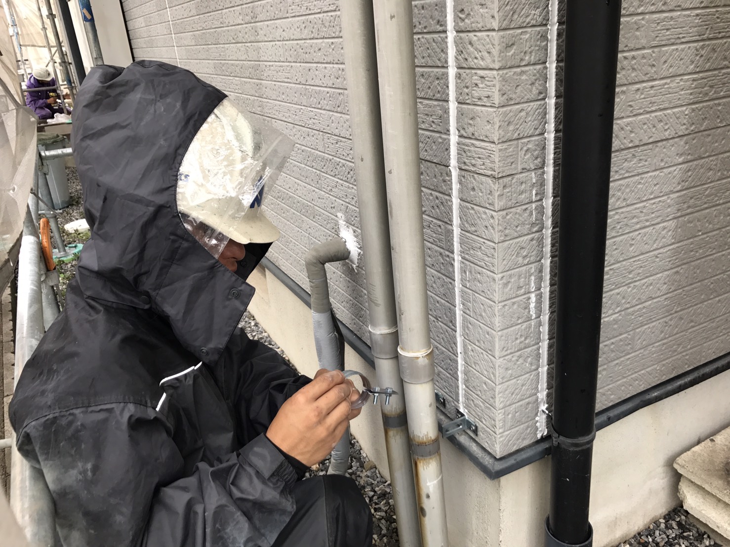 施工中の写真