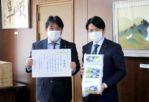 新型コロナウィルスの拡大防止について、岐阜市長柴橋正直様より感謝状を頂戴しました